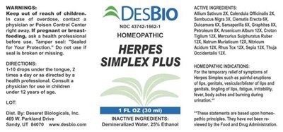 DSRT0508 Herpes Simplex Plus 6-17-2020.jpg Herpes Simplex Plus - DSRT0508 Herpes Simplex Plus 6 17 2020